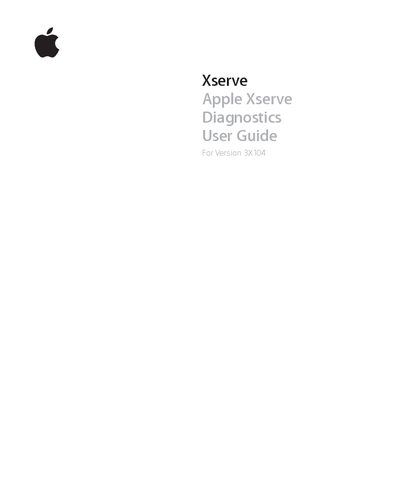 Apple Xserve Diagnostics User Guide - cover page