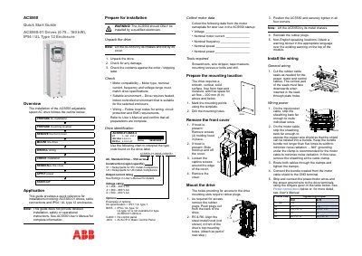 ABB ACS550-01 IP54 UL Type 12 Quick Start Guide