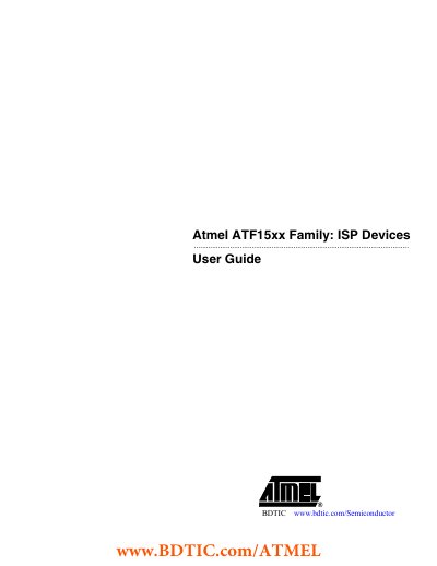 Atmel ATF15xx Family ISP Devices User Guide