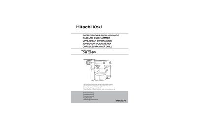 Hitachi DH20DV Battery-Driven Hammer Drill User Manual - cover page