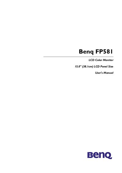BenQ FP581 LCD Color Monitor 15.0