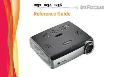 InFocus IN32/IN34/IN36 Projector Reference Guide - cover page
