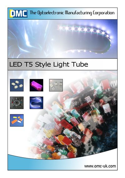 OMC LED T5 Style Light Tube Technical Datasheet - cover page