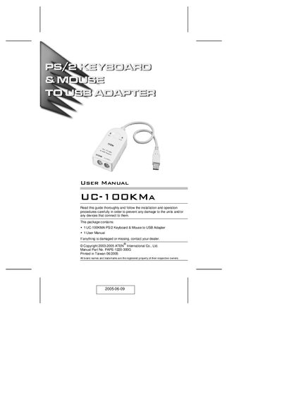 ATEN UC-100KM A User Manual