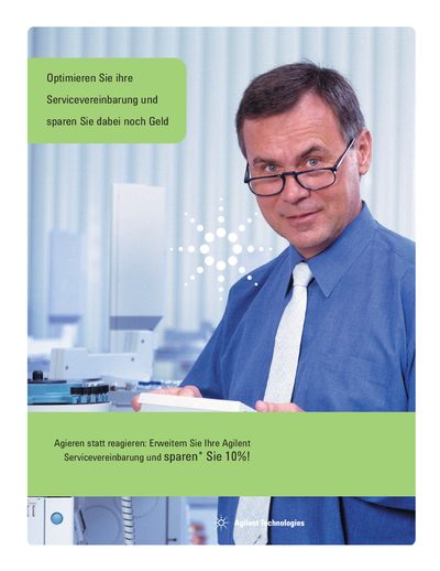 Agilent German Version-100% Coverage. 15% Savings. 0% Risk. Manual - cover page