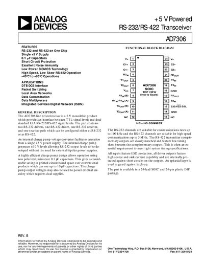 Analog Devices AD7306 Product Handbook