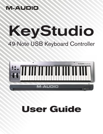 M-Audio KeyStudio 49-Note USB Keyboard Controller User Guide - cover page