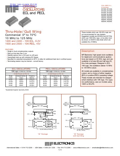 MF ELETRONICS M1400 M1436 M1444 M1445 M1500 M1536 M1544 M1545 M2400 M2436 M2444 M2445 M2500 M2536 M2544 M2545 handbook - cover page