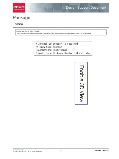 ROHM SSOP6 Package Datasheet - cover page
