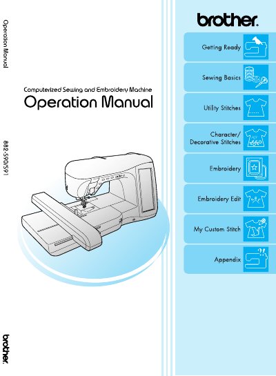 Brother Innov-is 4000D/NV4000D Computerized Sewing Embroidery Machine Operation Manual - cover page