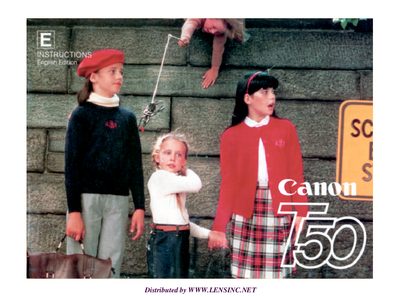 Canon T50 SLR Camera User Manual - cover page