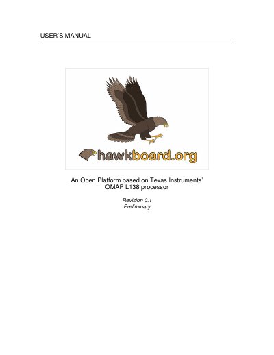 Hawkboard OMAP L138 User Manual - cover page