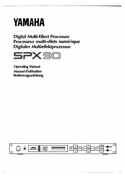 YAMAHA SPX990 Manual(1) - cover page