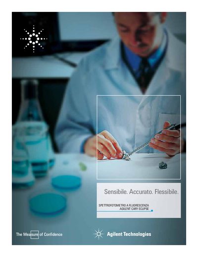 Agilent Cary Eclipse Fluorescence Spectrophotometer Brochure - cover page