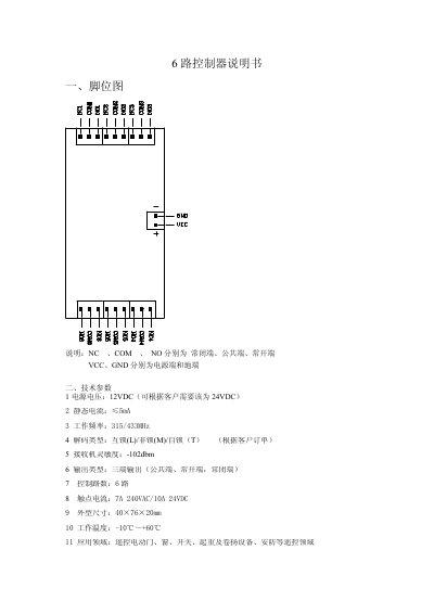 6 road controller Manual - cover page