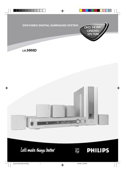 Philips LX-3000D Home Theatre User Manual - cover page