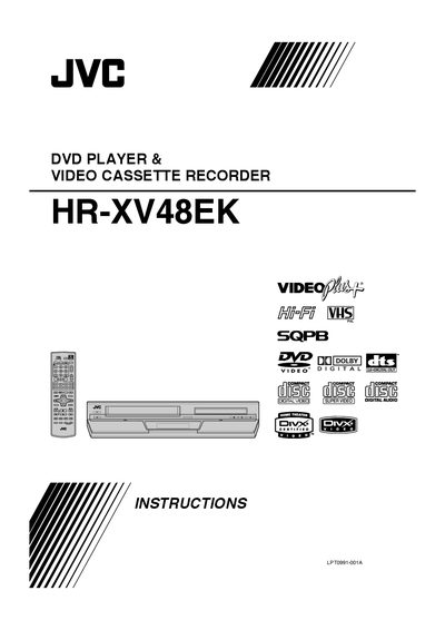 JVC HR-XV48EK DVD/VCR User Manual - cover page