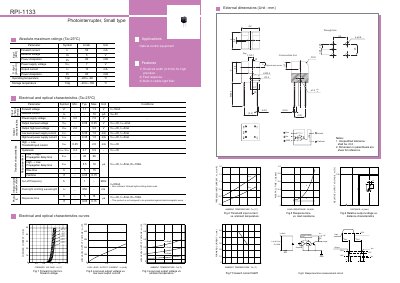 ROHM RPI-1133 Photointerrupter Datasheet - cover page