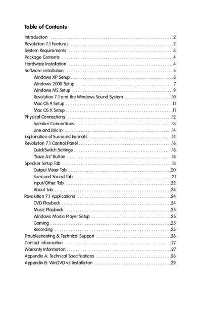 M-Audio Revolution 7.1 User Guide - cover page