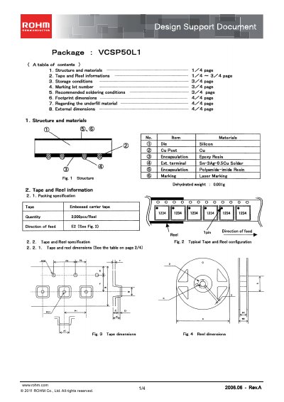 ROHM VCSP50L1 Design Support Document - cover page