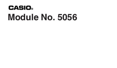 Casio 5056 Watch User Manual - cover page