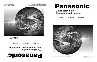 Panasonic CT-27D32/CT-32D32/CT-36D32 Manual