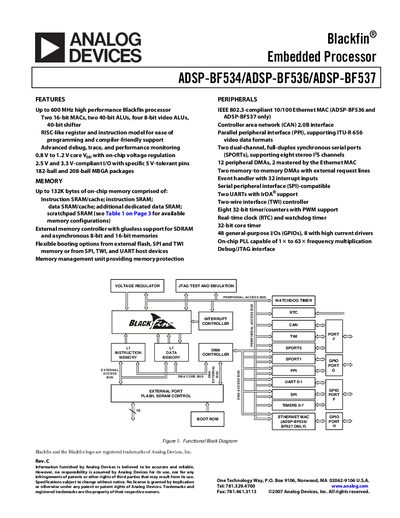 Analog Devices ADSP-BF534/ADSP-BF536/ADSP-BF537 Programming Manual - cover page