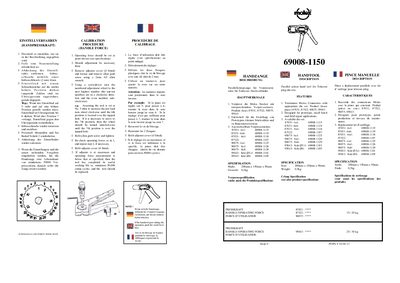 Molex 69008-1150 Parallel Action Hand Tool Calibration Procedure - cover page