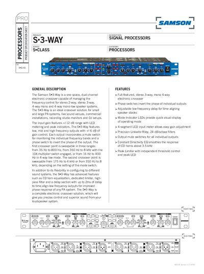 samson S-3WAY service manual - cover page