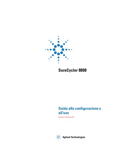 Agilent Technologies SureCycler 8800 Setup User\ - cover page