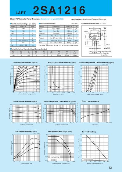 Allegro 2SA1216 Datasheet - cover page