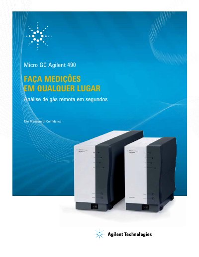 Agilent Micro GC 490 Gas Analyzer Product Brochure - cover page