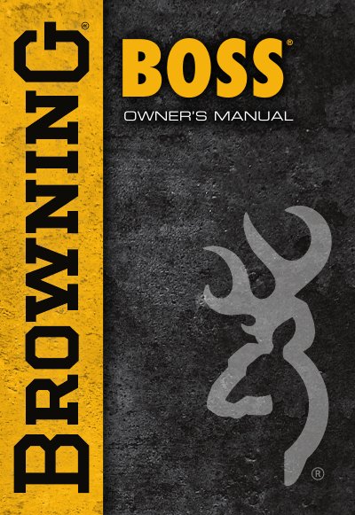 Browning BOSS System Owner's Manual for A-Bolt and BAR Rifles