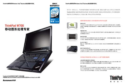 ThinkPad W700 Product Leaflet - cover page
