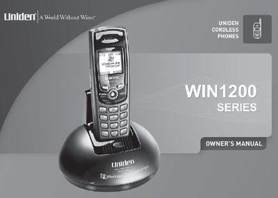 Uniden WX1200 Series Manual - cover page