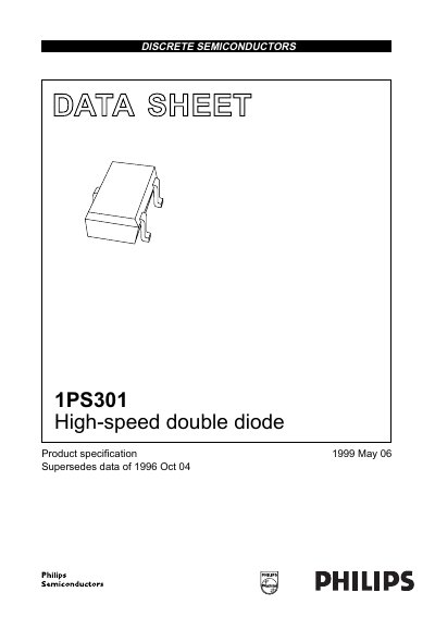 Philips 1PS301 High-Speed Double Diode Datasheet