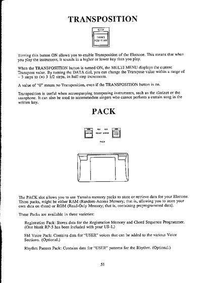 Yamaha US-1 Electone Owner's Manual - cover page