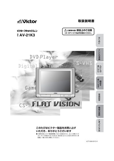 Victor AV-21K3 Flat TV User Manual - cover page