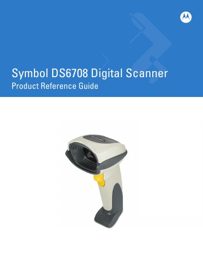 Motorola Symbol DS6708 Digital Scanner User Manual - cover page