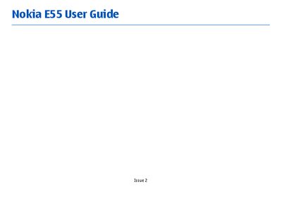 Nokia E55 User Guide - cover page