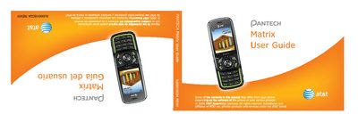 Pantech Matrix User Guide - cover page