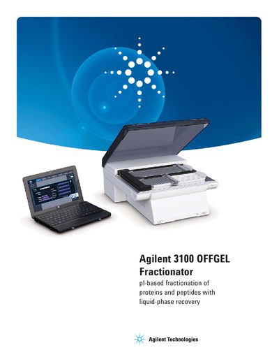 Agilent 3100 OFFGEL Fractionator Product Brochure - cover page