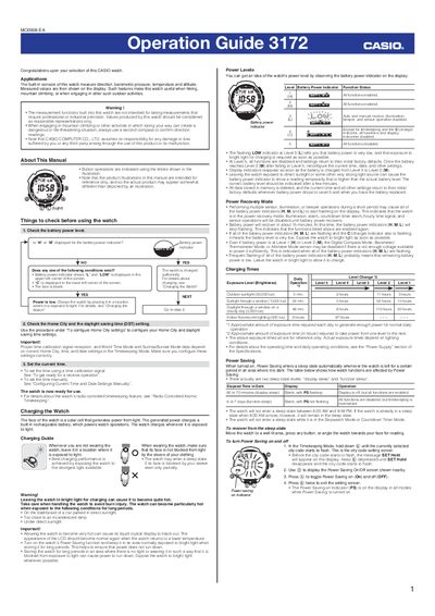 Casio 3172 User Manual - cover page