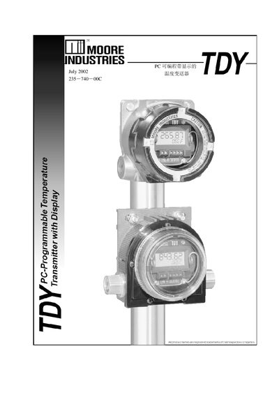 TDY 235-740-00C Temperature Transmitter User Manual