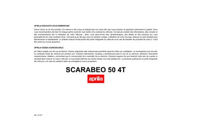 aprilia 854042 SCARABEO 50 4T F-E 2007 Manual - cover page