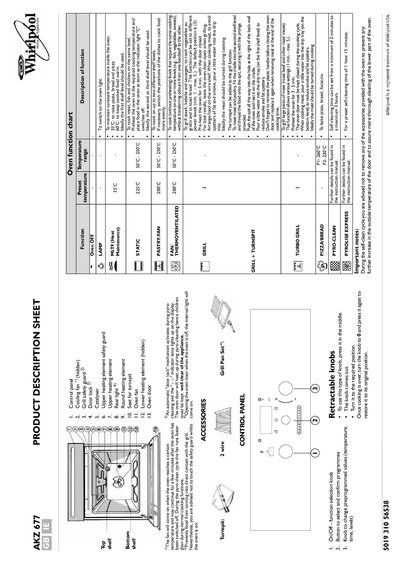 Whirlpool AKZ 677 User Manual - cover page