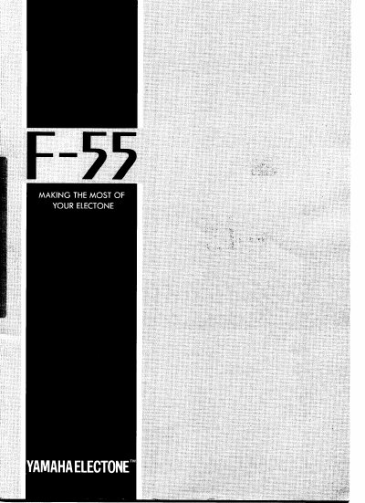 Yamaha F-55 Electone Owner's Manual - cover page