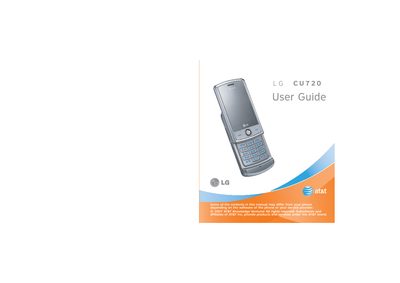 LG CU720 User Guide