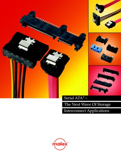 Molex Serial ATA Interconnect Applications Manual - cover page