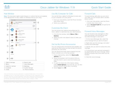 Cisco Jabber for Windows 11.9 Quick Start Guide